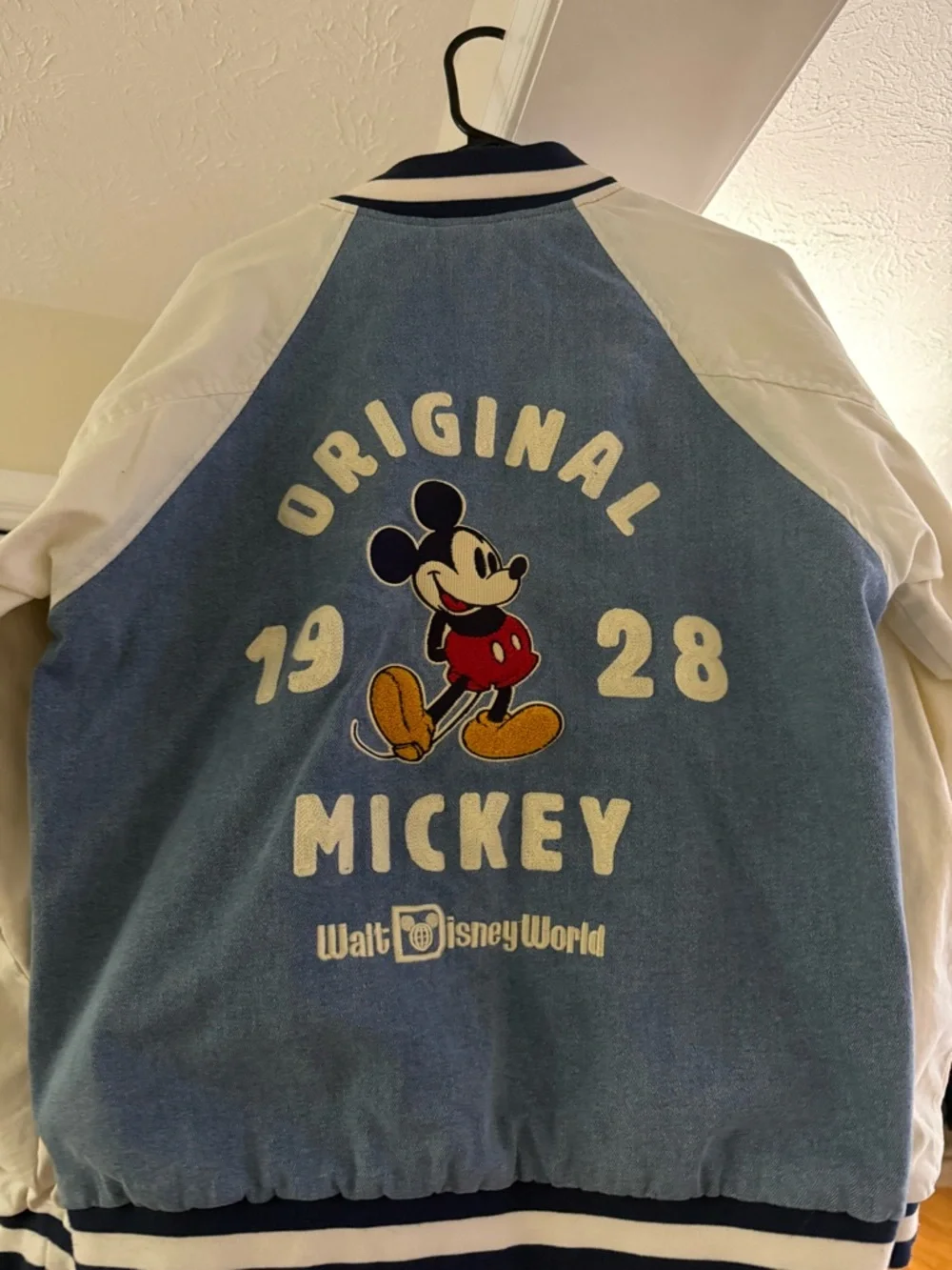 Disney Striped Collar Denim-Look Jacket in Navy, White & Red - Picture 6 of 6